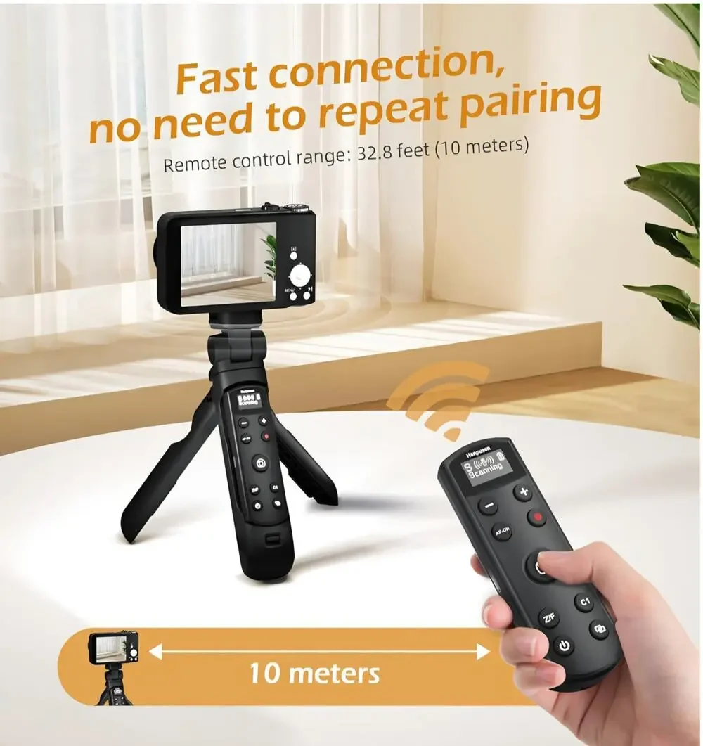 Hanpusen Wireless Remote Control Tripod Grip for Digital Cameras